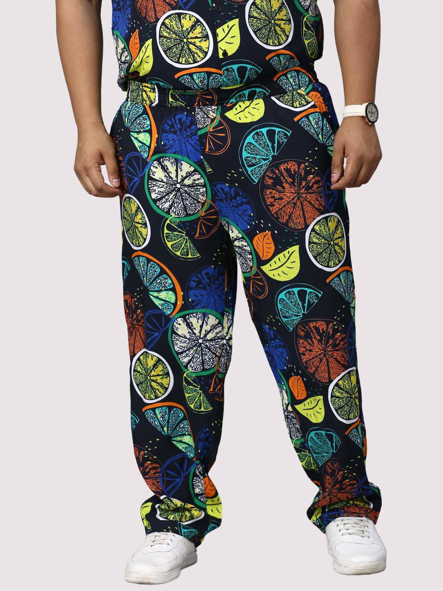 Lemon Burst Digital Printed Full Co-Ords Men's Plus Size - Guniaa Fashions