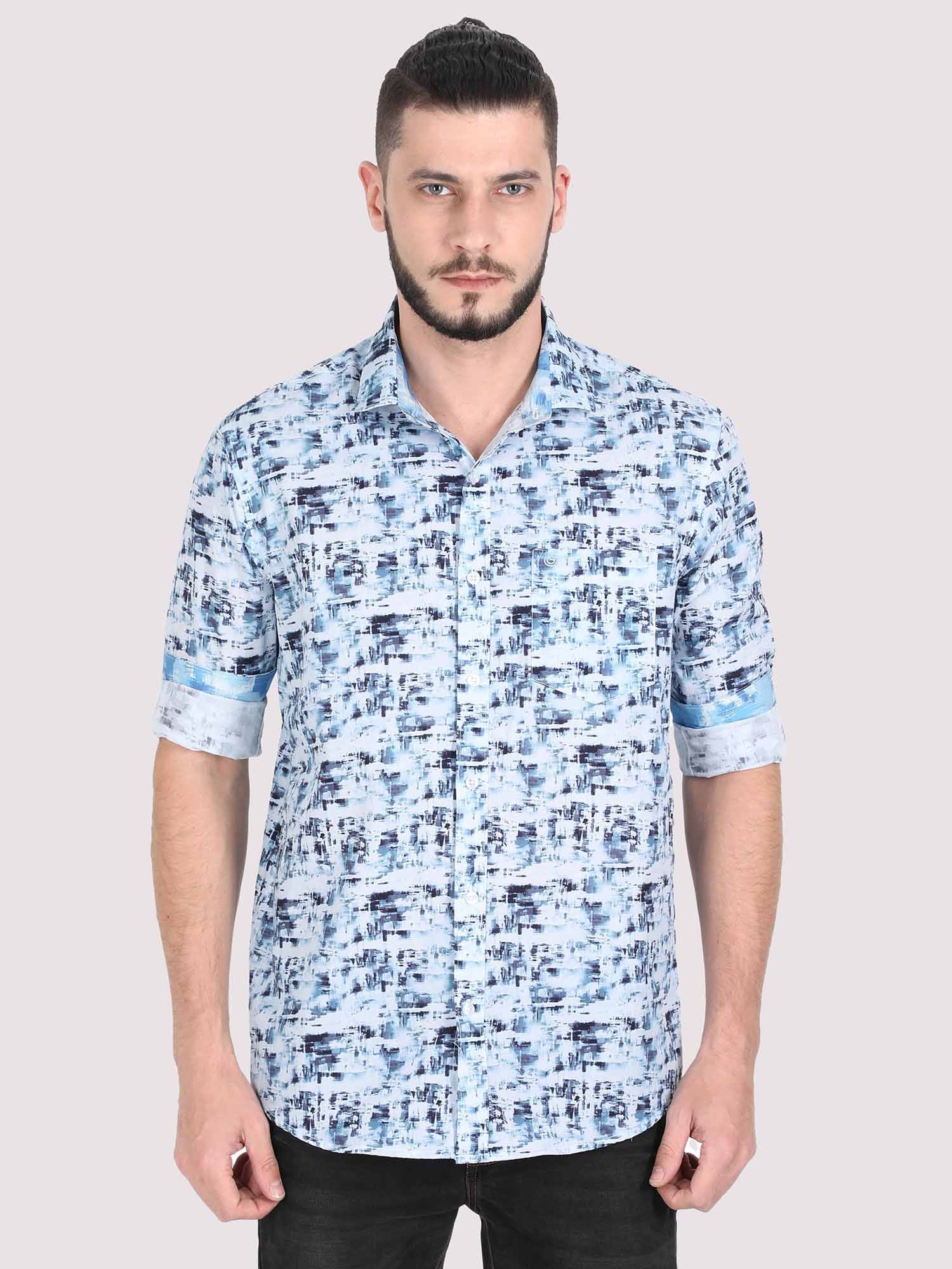 Light Mess Digital Printed Shirt - Guniaa Fashions