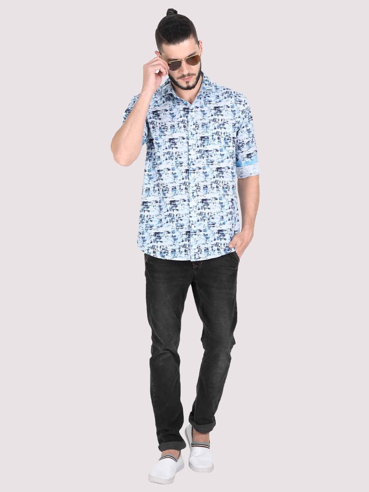 Light Mess Digital Printed Shirt - Guniaa Fashions