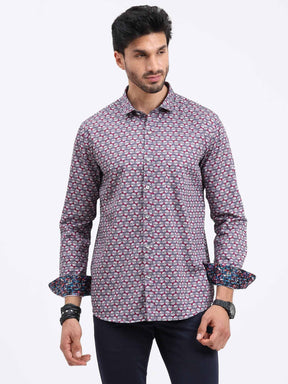 Little Triangles Printed Full Sleeve Shirt - Guniaa Fashions