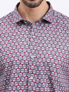 Little Triangles Printed Full Sleeve Shirt - Guniaa Fashions