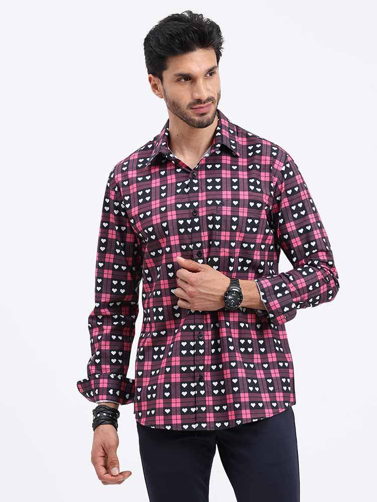 Love Checks Printed Full Sleeve Shirt - Guniaa Fashions