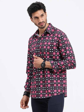 Love Checks Printed Full Sleeve Shirt - Guniaa Fashions