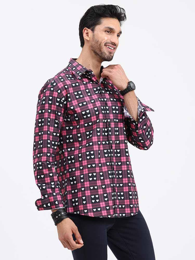 Love Checks Printed Full Sleeve Shirt - Guniaa Fashions