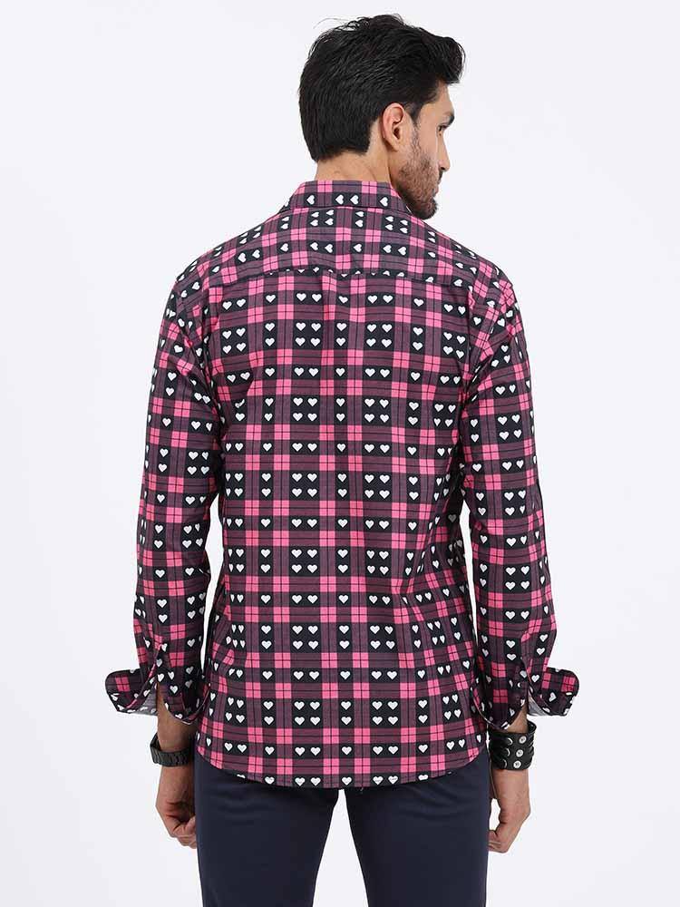 Love Checks Printed Full Sleeve Shirt - Guniaa Fashions