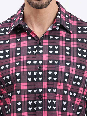 Love Checks Printed Full Sleeve Shirt - Guniaa Fashions