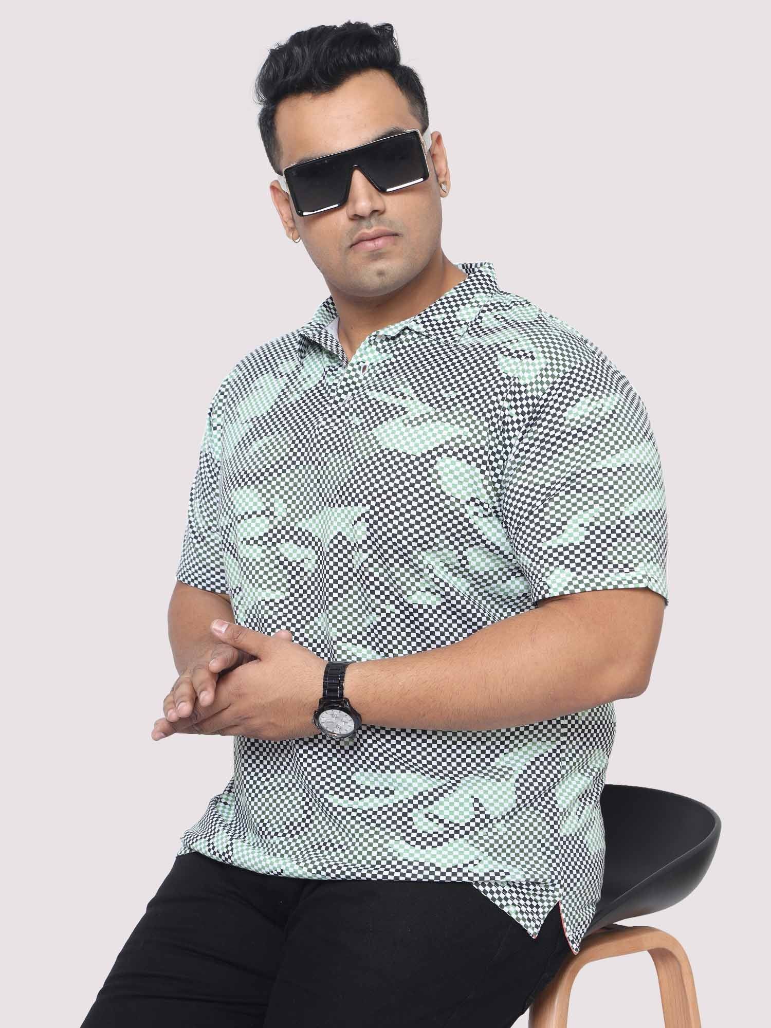 Matrix Printed Digital Printed Shirt Men's Plus Size - Guniaa Fashions