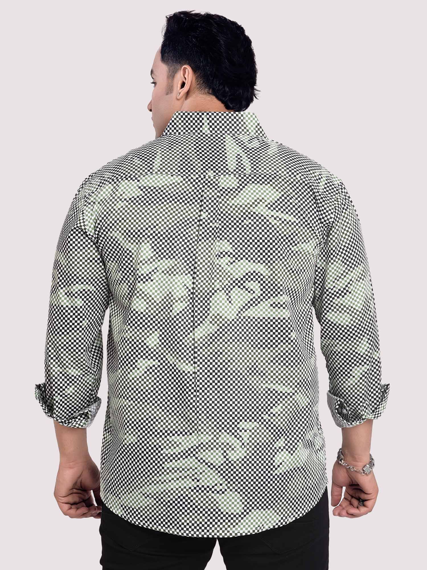 Matrix PrintedÃ‚Â Digital Printed Shirt Men's Plus Size - Guniaa Fashions