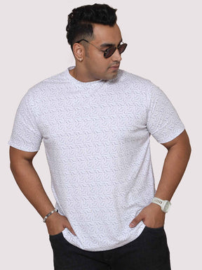 Men Plus Size Abstract Geometric Pattern Digital Printed Round Neck T-shirt - Guniaa Fashions