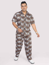 Men Plus Size Animal Wavy Printed FULL Sleeve Co-Ords - Guniaa Fashions