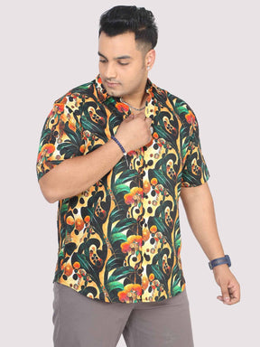 Men Plus Size Astro Gems Digital Printed Half Shirt - Guniaa Fashions