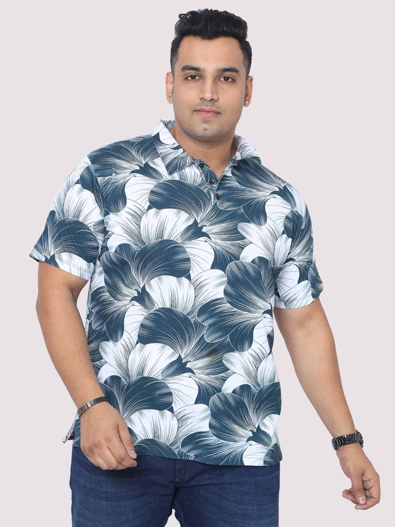 Buy Men Plus Size Bricks Digital Printed Polo Collar T shirt Online Guniaa