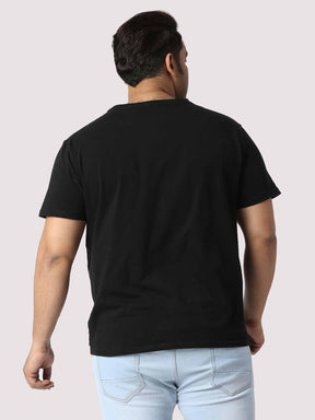 Men Plus Size Black Never Stop Doing Your Best Printed Round Neck T-Shirt - Guniaa Fashions