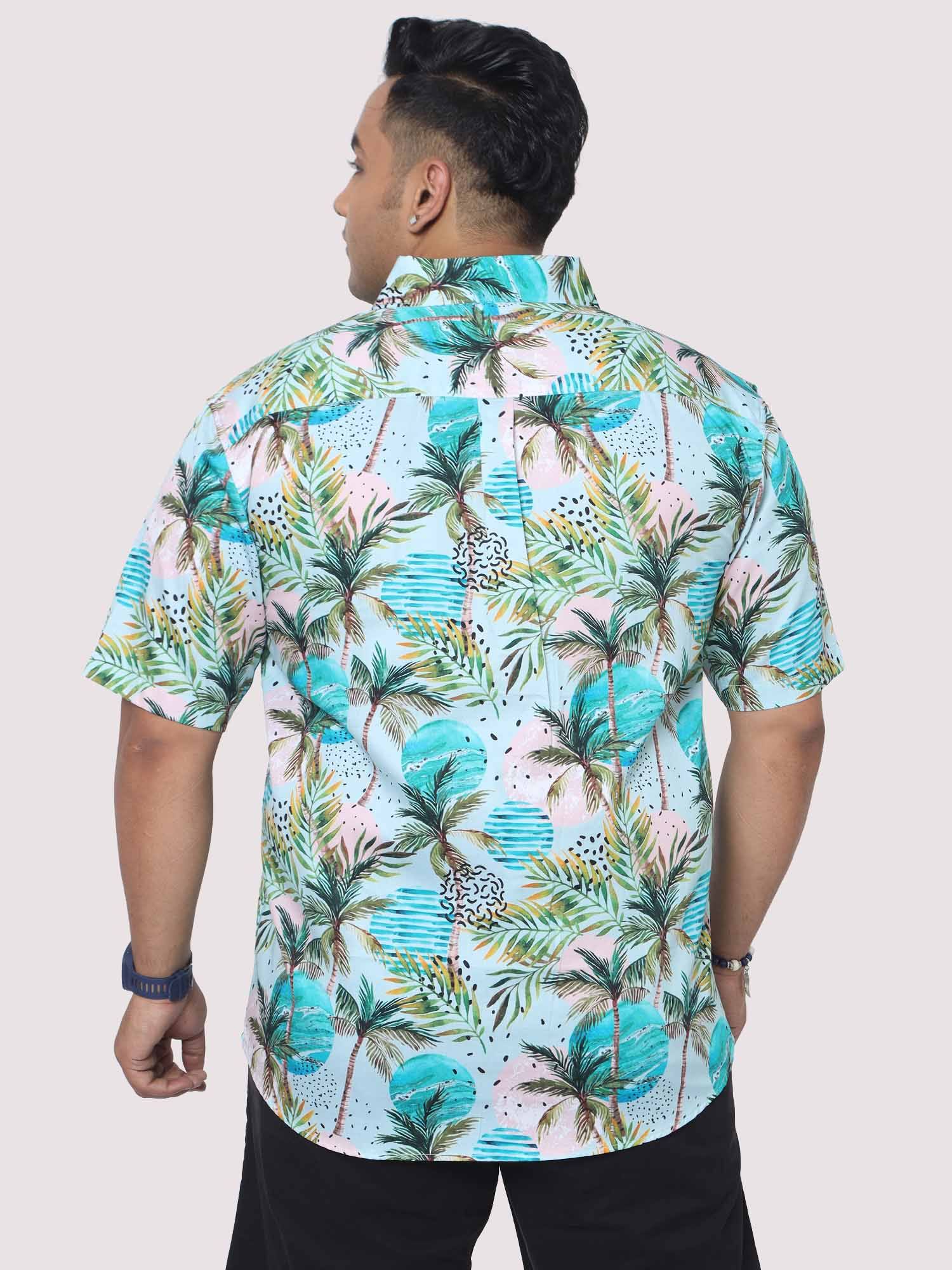 Men Plus Size Coco Fashion Digital Printed Half Shirt - Guniaa Fashions