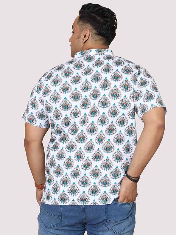 Men Plus Size Ethinic Pattern Digital Printed Polo Collar T-shirt - Guniaa Fashions