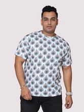 Men Plus Size Ethinic Pattern Digital Printed Round Neck T-Shirt - Guniaa Fashions