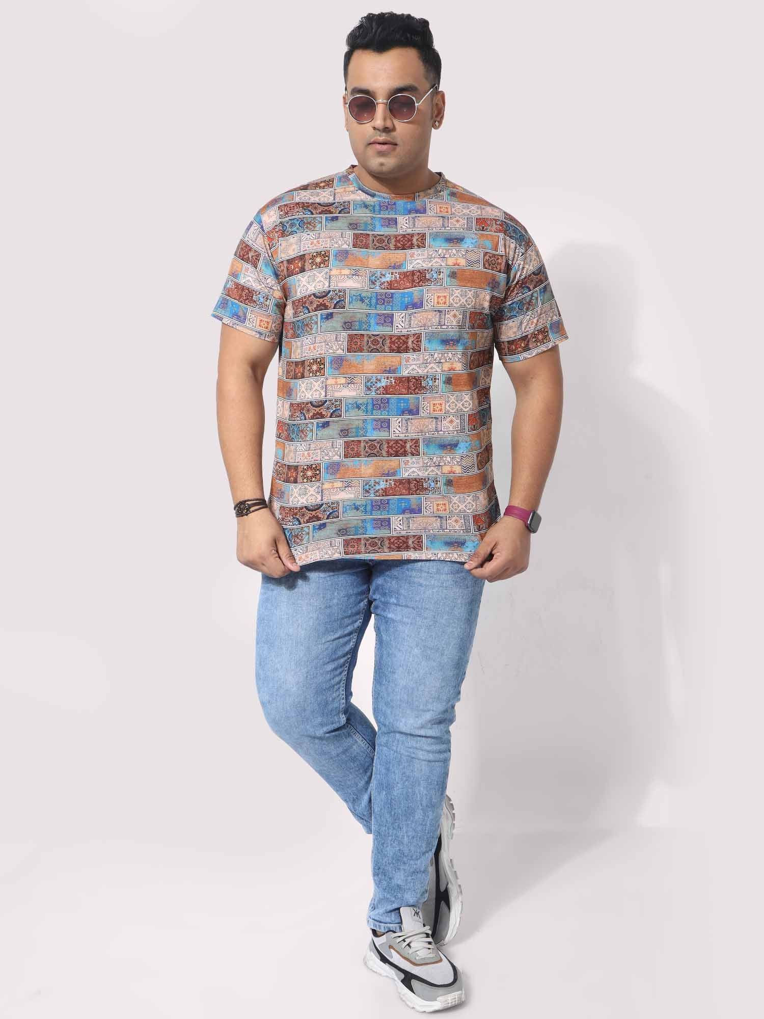 Men Plus Size King Mens Printed Round Neck T-Shirt - Guniaa Fashions