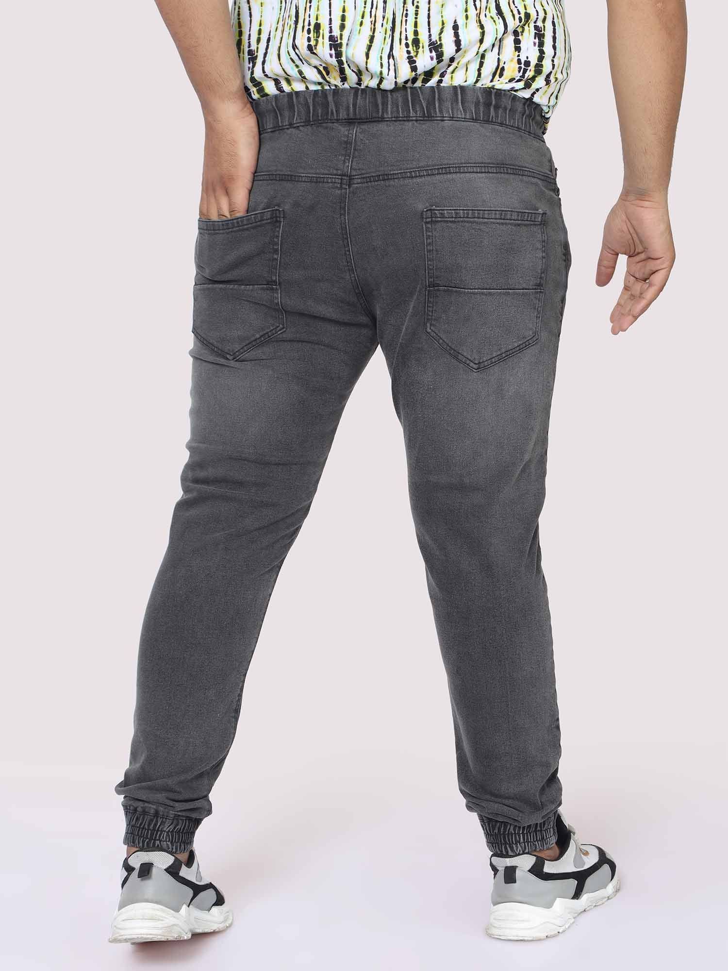 Men's Plus Size Pebble Grey Jogger Pants - Guniaa Fashions