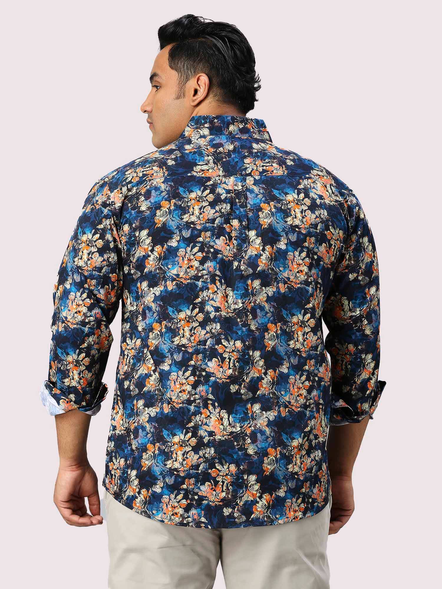 Midnight Miss Digital Printed Half Sleeve Men's Plus Size Shirt - Guniaa Fashions