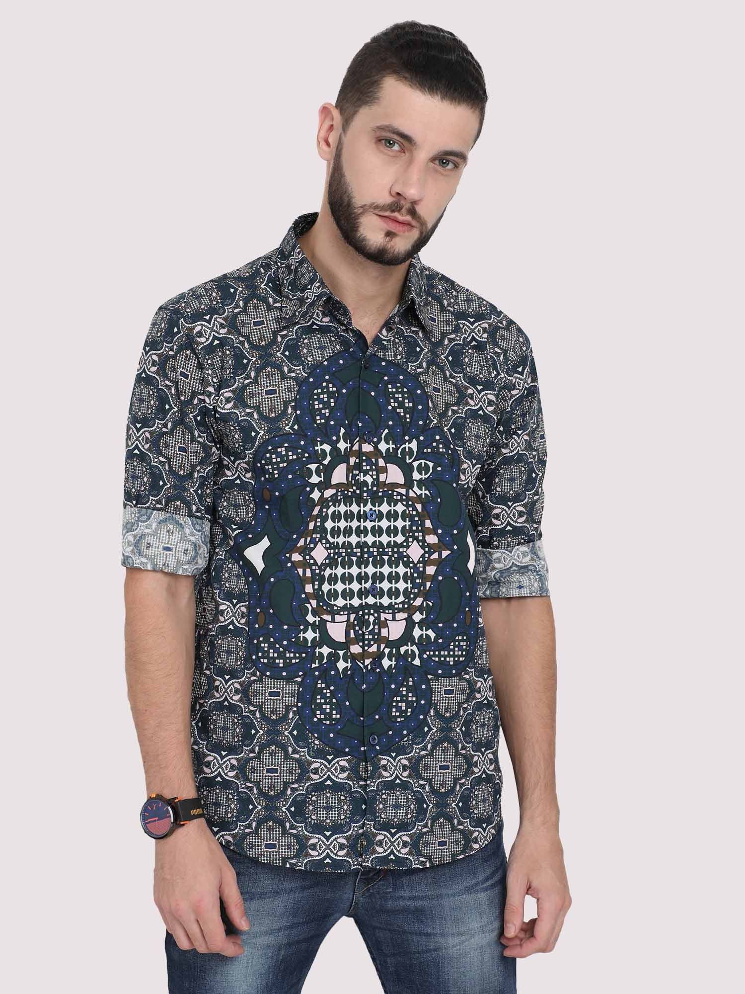 Modern Geometric Party Wear Shirt - Guniaa Fashions