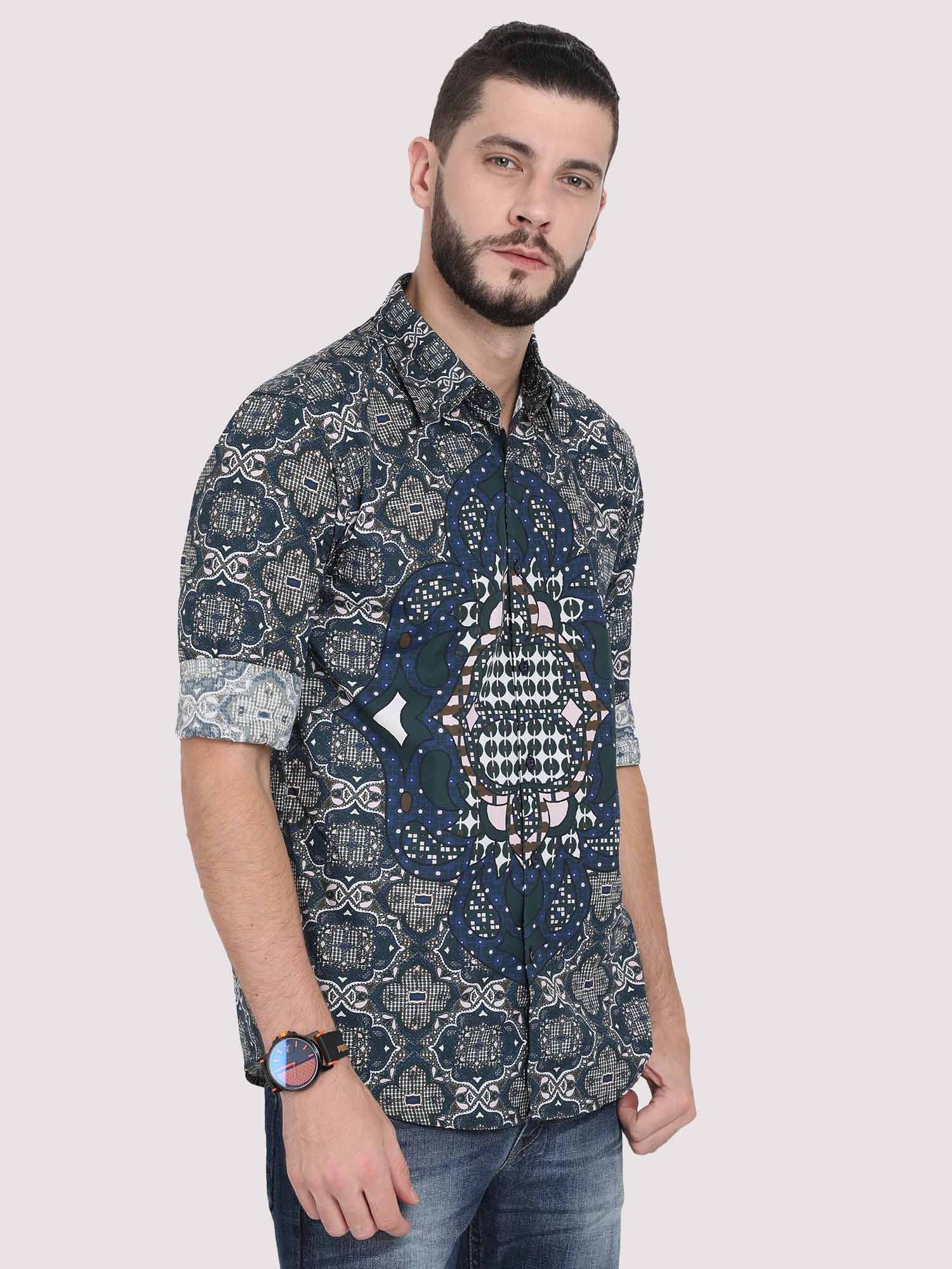 Modern Geometric Party Wear Shirt - Guniaa Fashions