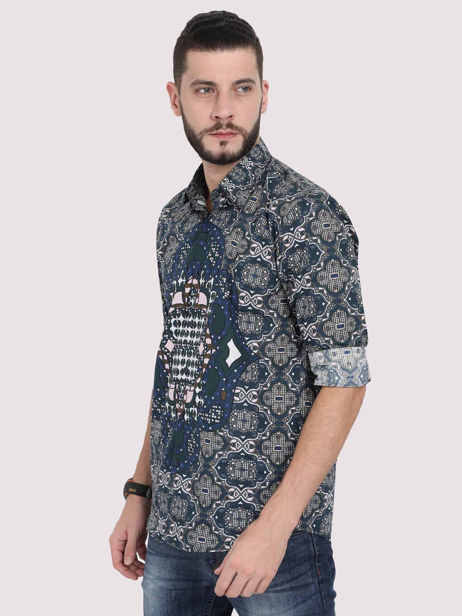 Modern Geometric Party Wear Shirt - Guniaa Fashions