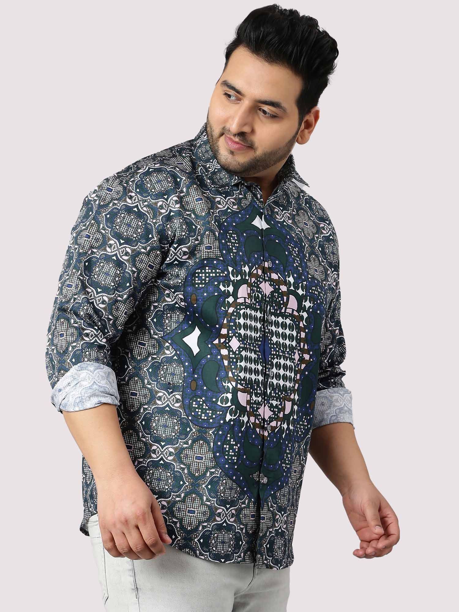 Modern Geometric Party Wear Shirts Men's Plus Size - Guniaa Fashions