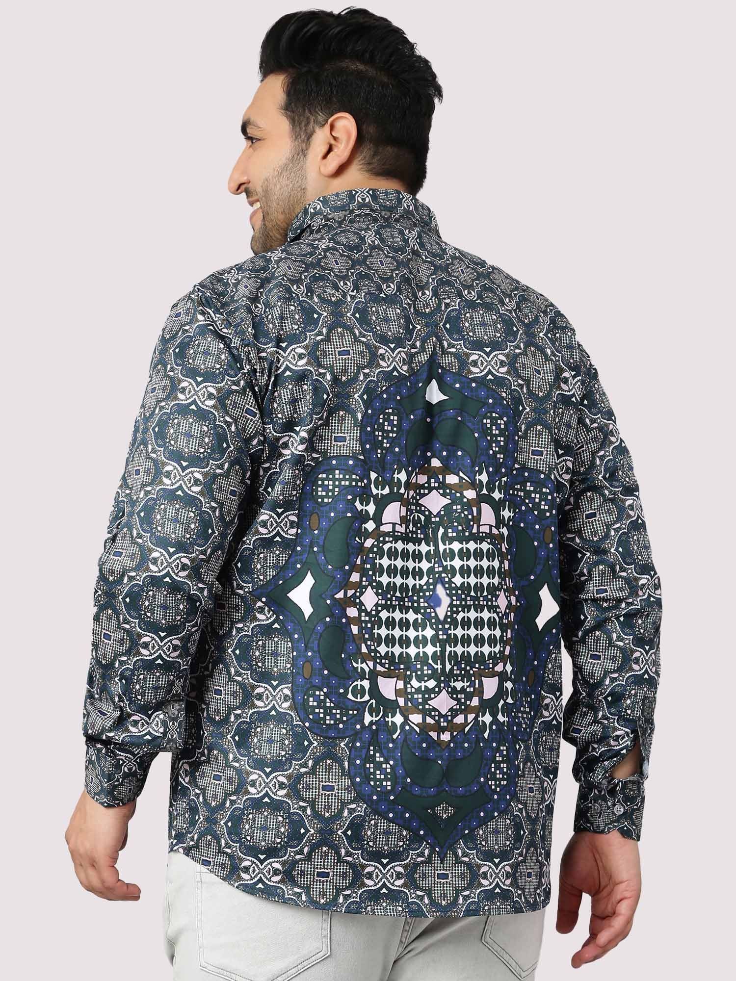 Modern Geometric Party Wear Shirts Men's Plus Size - Guniaa Fashions