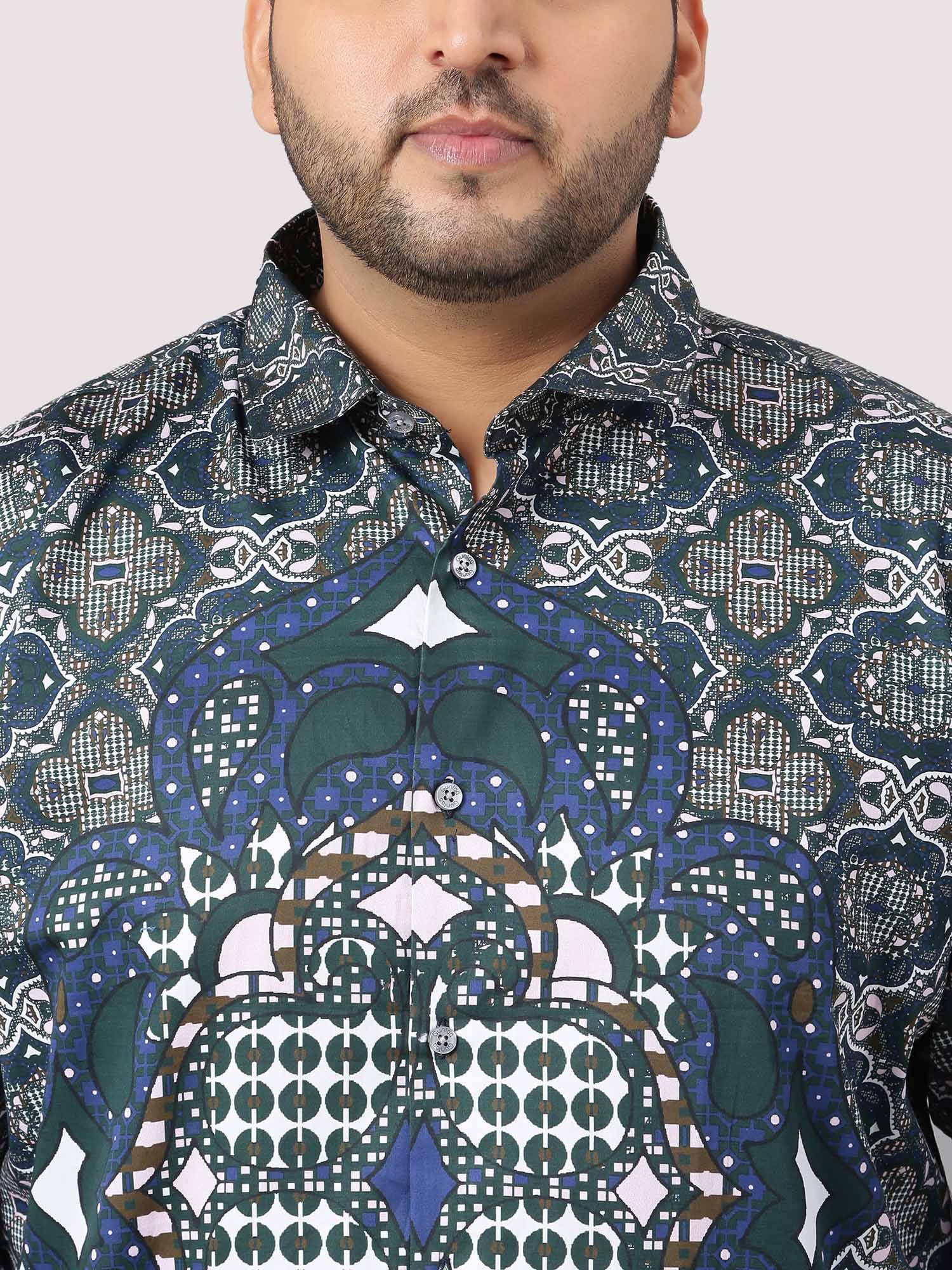 Modern Geometric Party Wear Shirts Men's Plus Size - Guniaa Fashions