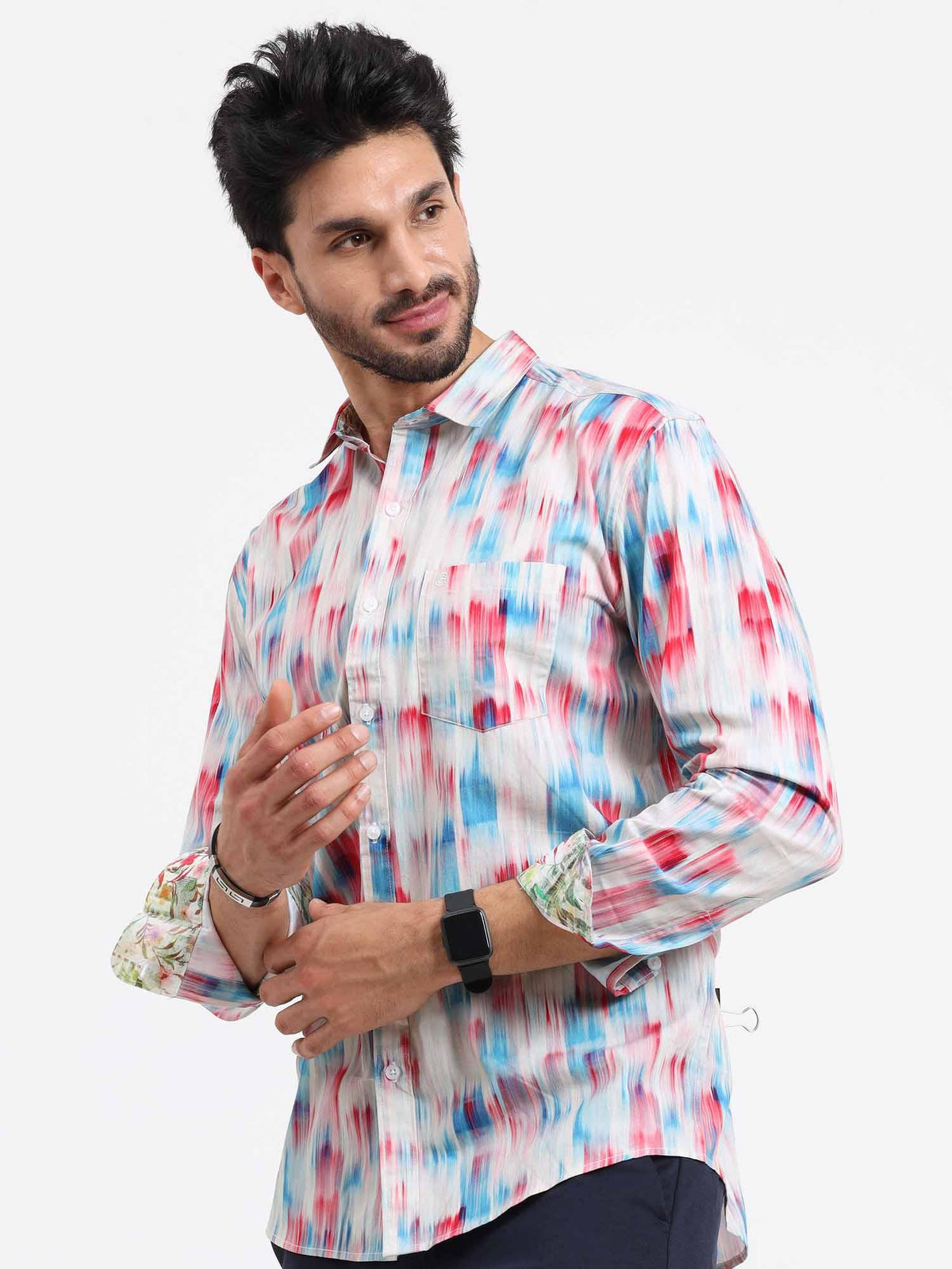Multi Hue Printed Full Sleeve Shirt - Guniaa Fashions