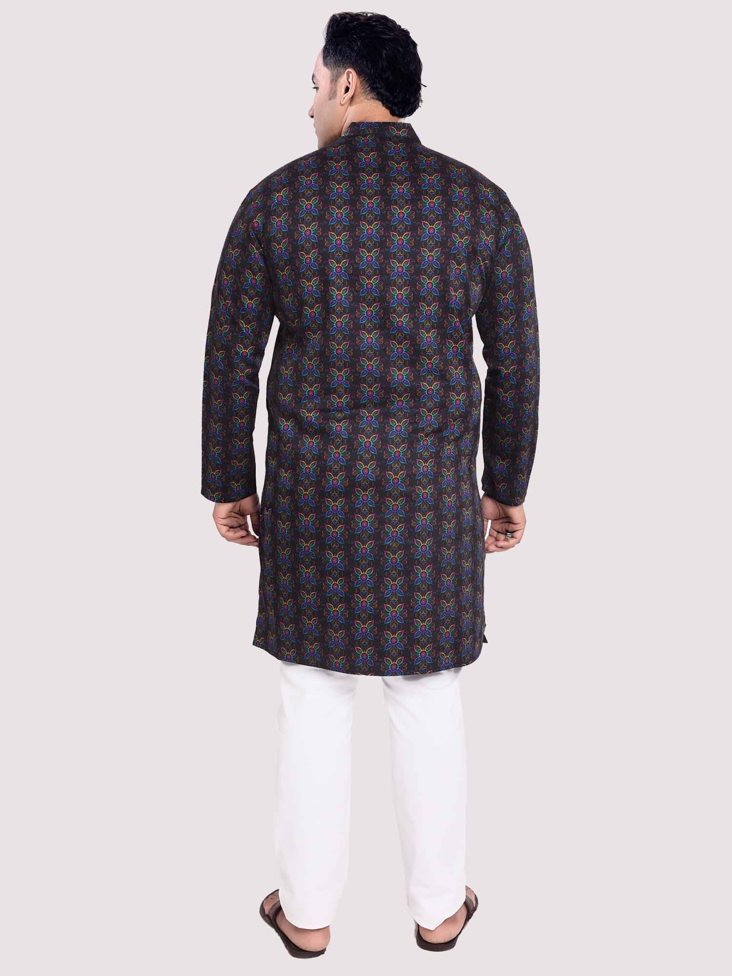 Mystical Vertices Digital Printed Kurta Men's Plus Size - Guniaa Fashions