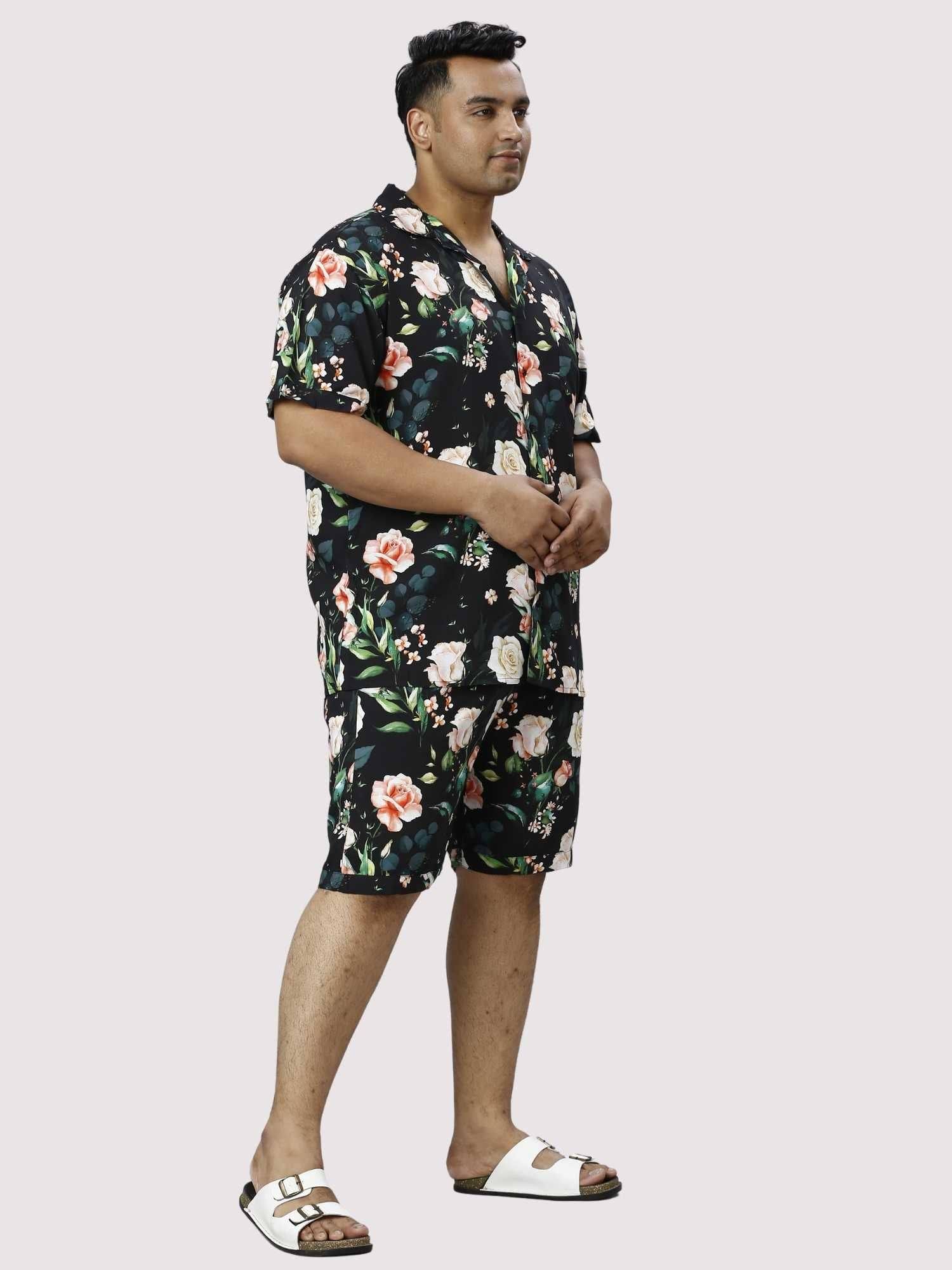 Night Blossoms Digital Printed Full Co-ords Set Men'sPlus Size - Guniaa Fashions