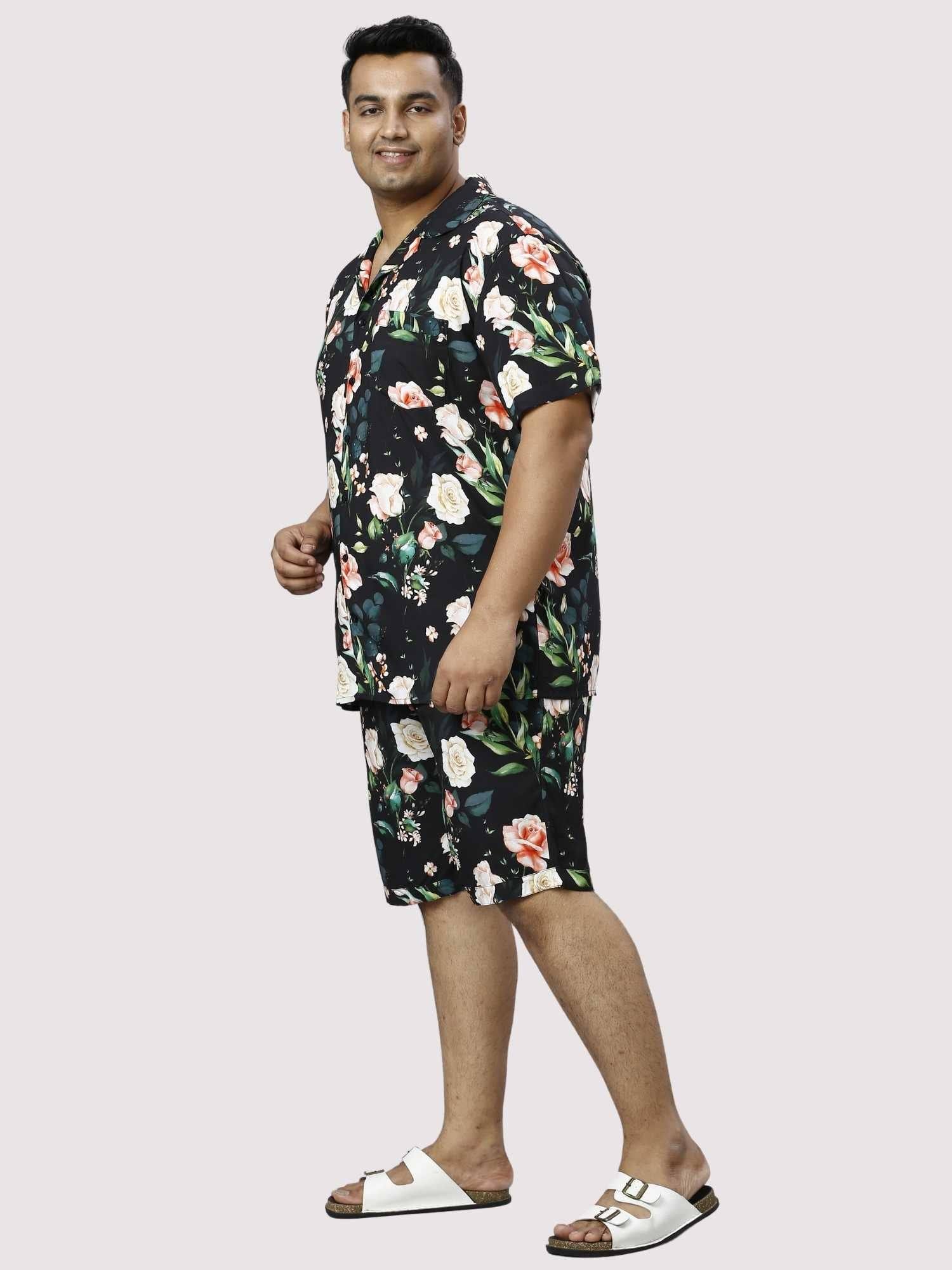 Night Blossoms Digital Printed Full Co-ords Set Men'sPlus Size - Guniaa Fashions