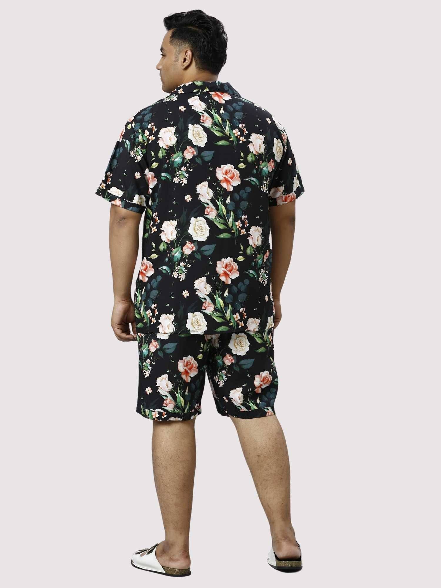 Night Blossoms Digital Printed Full Co-ords Set Men'sPlus Size - Guniaa Fashions