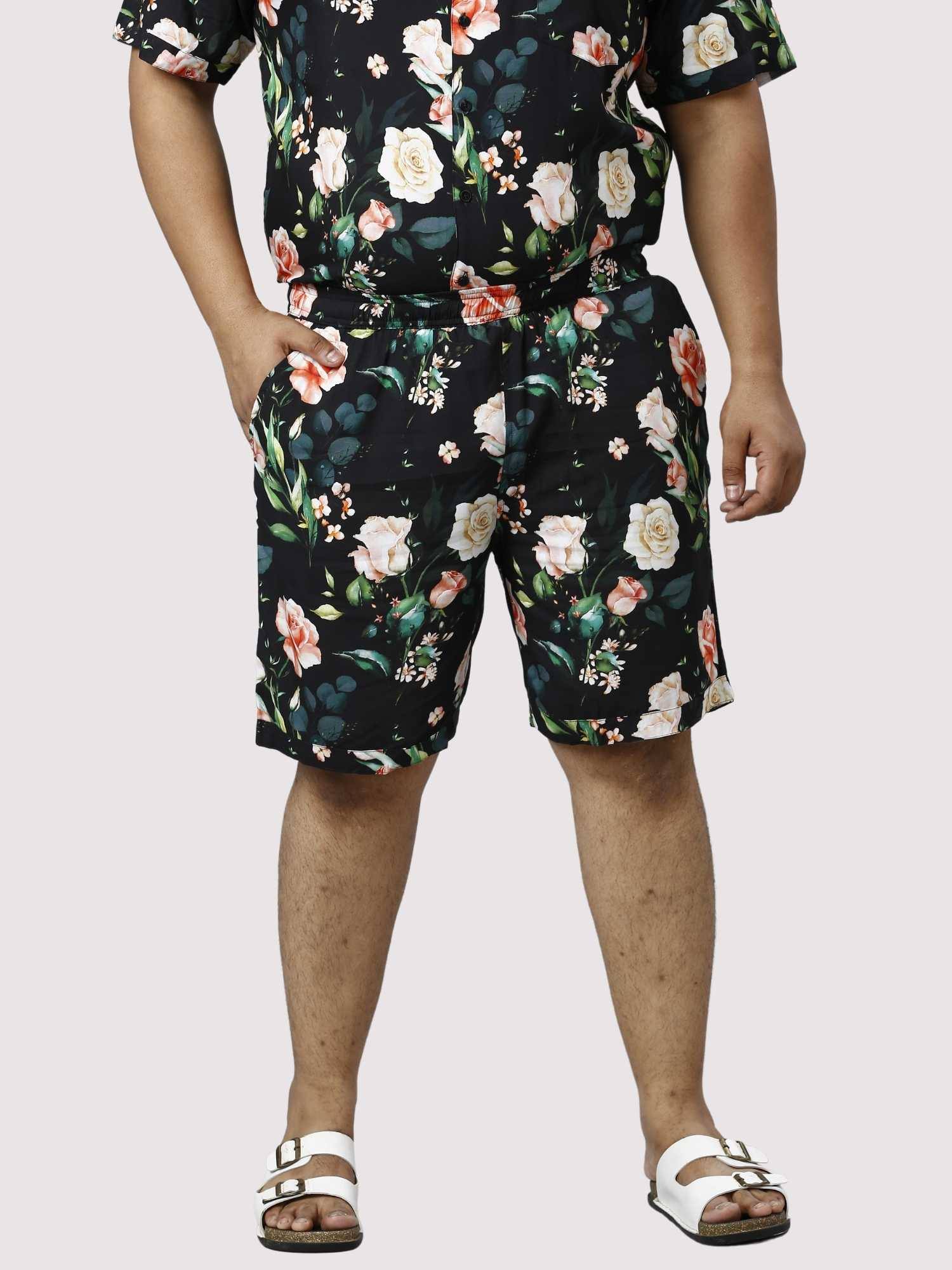 Night Blossoms Digital Printed Full Co-ords Set Men'sPlus Size - Guniaa Fashions