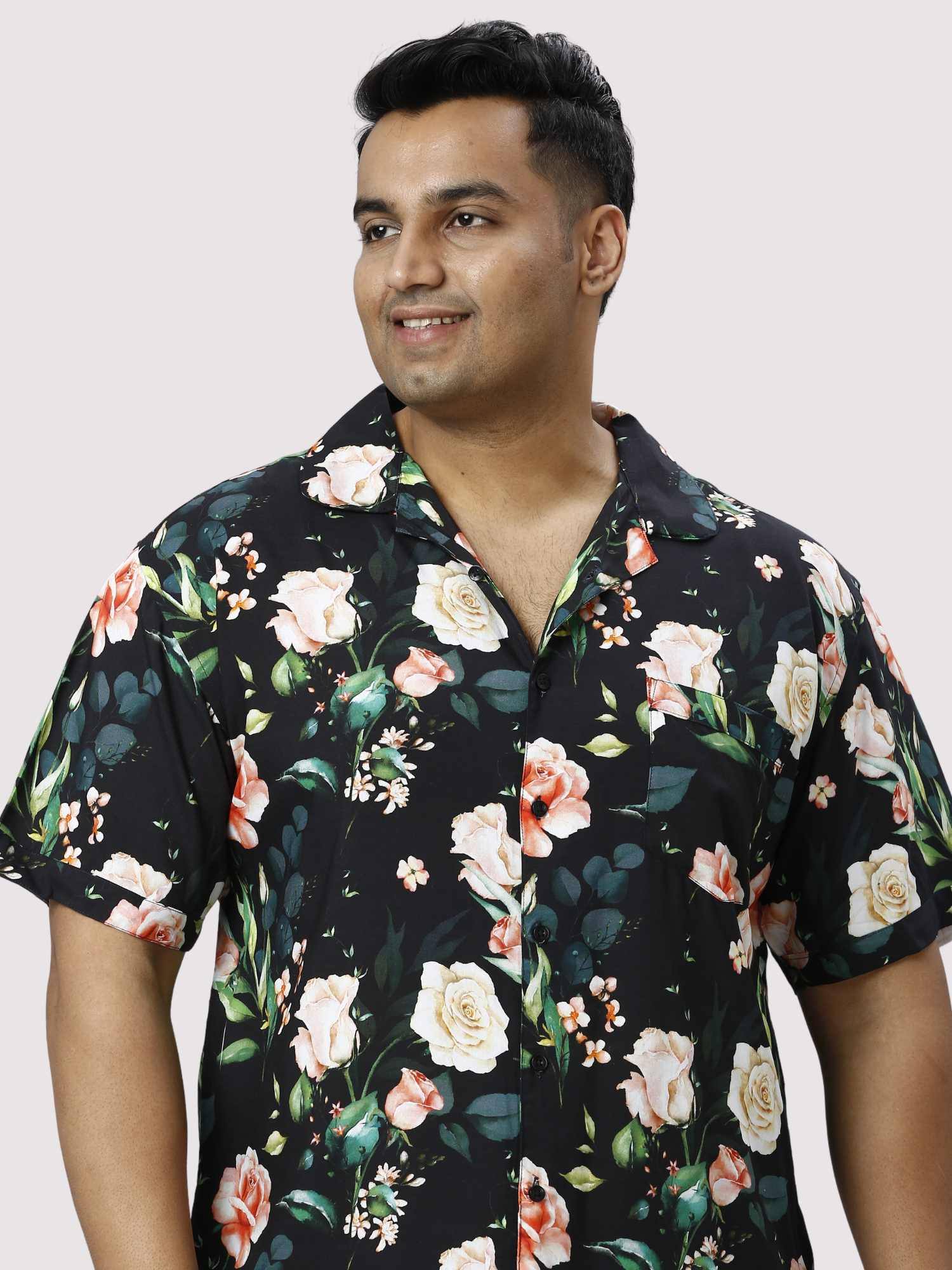 Night Blossoms Digital Printed Full Co-ords Set Men'sPlus Size - Guniaa Fashions