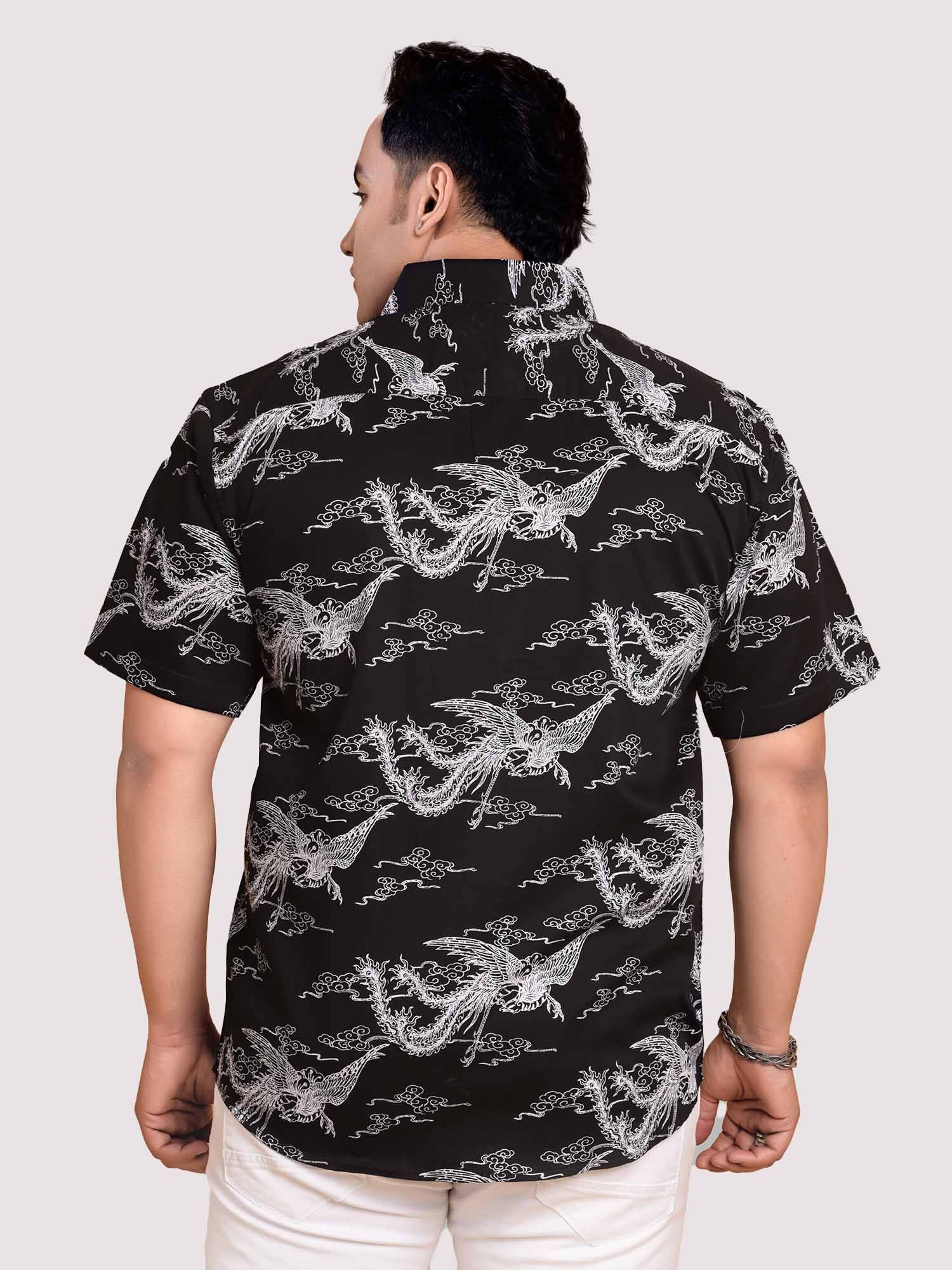 Oasis Of Imagination Black Digital Printed Shirt Men's Plus Size - Guniaa Fashions