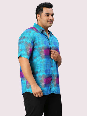 Oceanic Digital Printed Half Sleeve Men's Plus Size Shirt - Guniaa Fashions