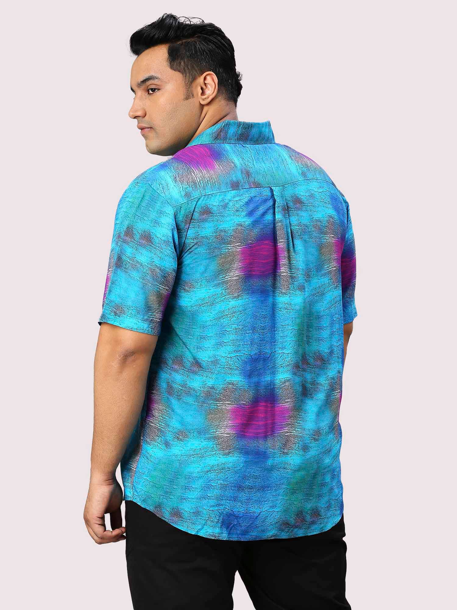 Oceanic Digital Printed Half Sleeve Men's Plus Size Shirt - Guniaa Fashions