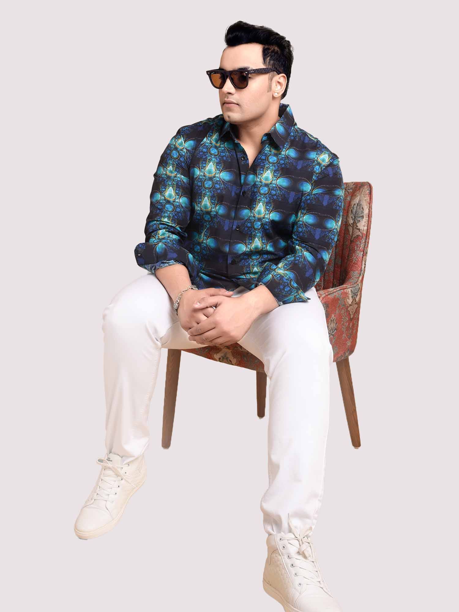 Opal Digital Printed Shirt Men's Plus Size - Guniaa Fashions