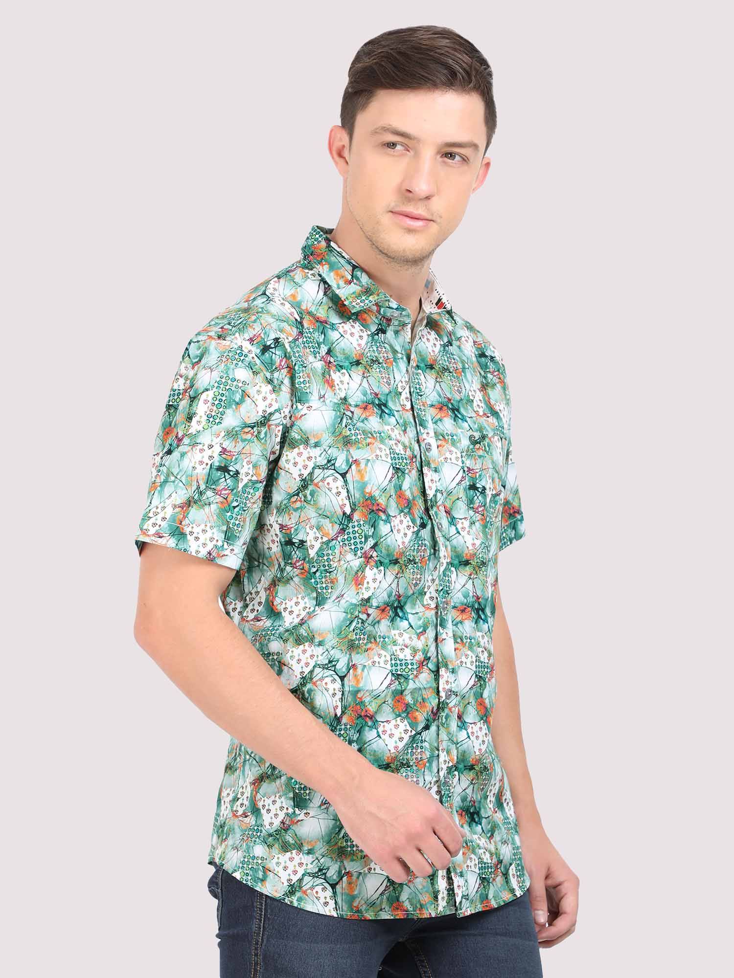 Oscar Men's Printed Casual Half Shirt - Guniaa Fashions