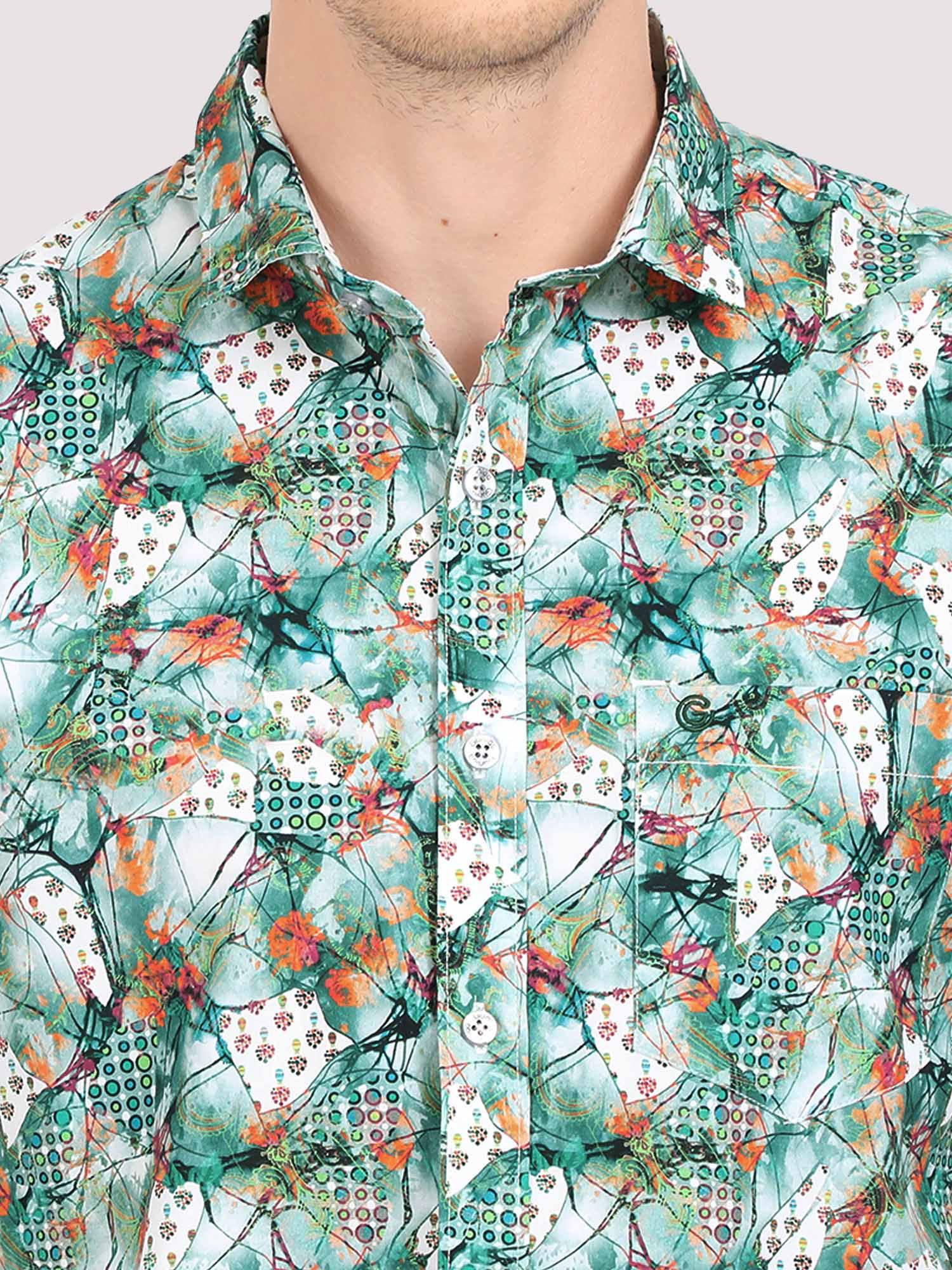 Oscar Men's Printed Casual Half Shirt - Guniaa Fashions