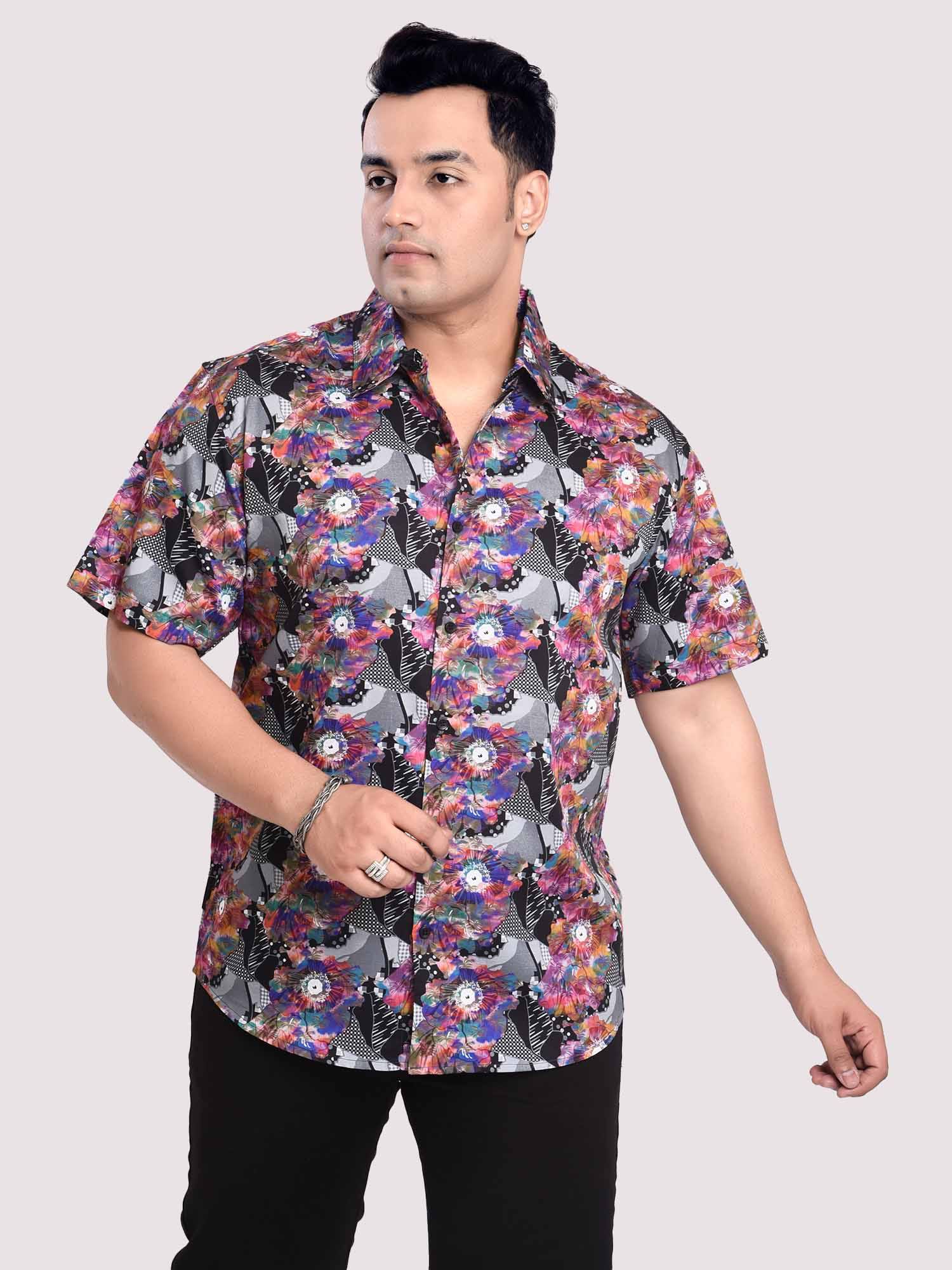 Painterly Digital Printed Shirt Men's Plus Size - Guniaa Fashions