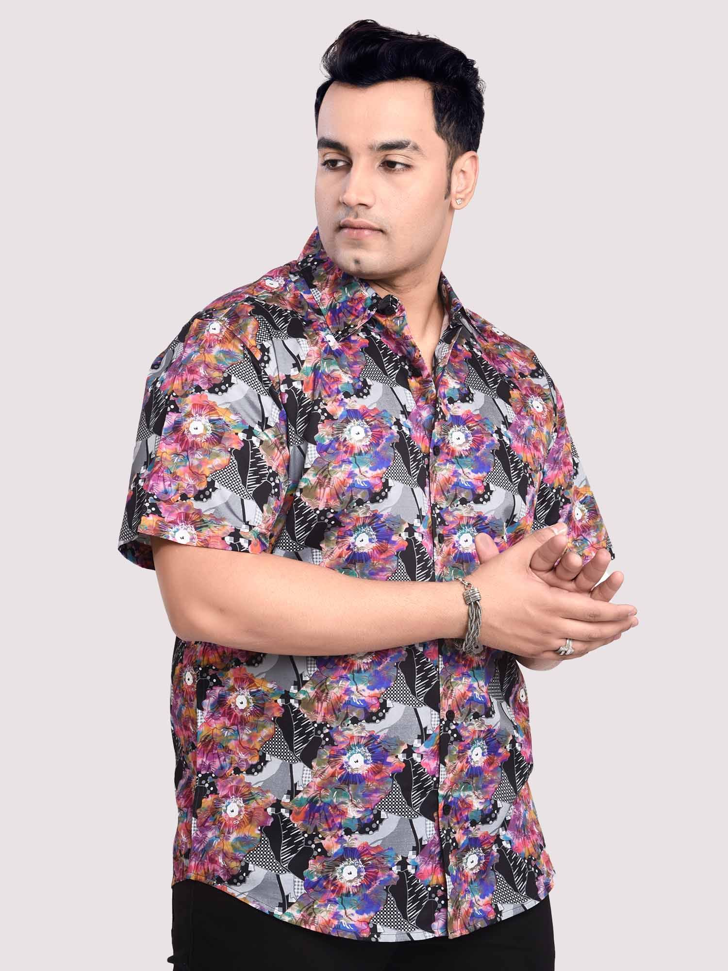 Painterly Digital Printed Shirt Men's Plus Size - Guniaa Fashions