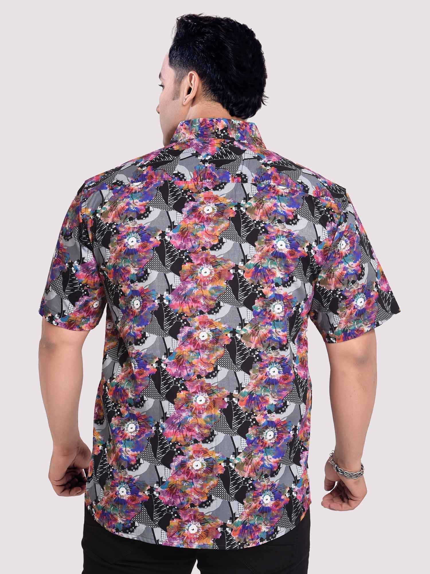 Painterly Digital Printed Shirt Men's Plus Size - Guniaa Fashions