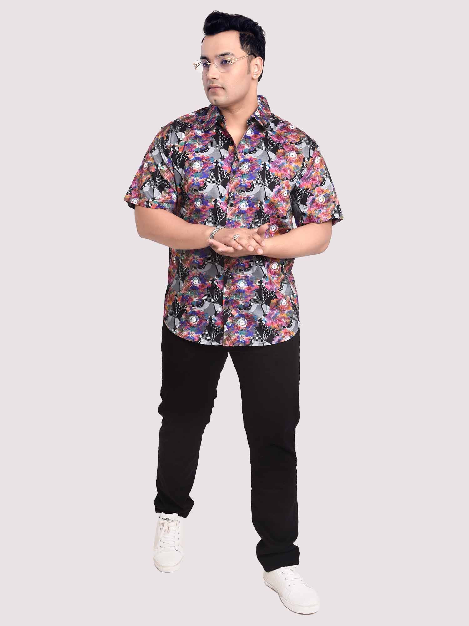 Painterly Digital Printed Shirt Men's Plus Size - Guniaa Fashions