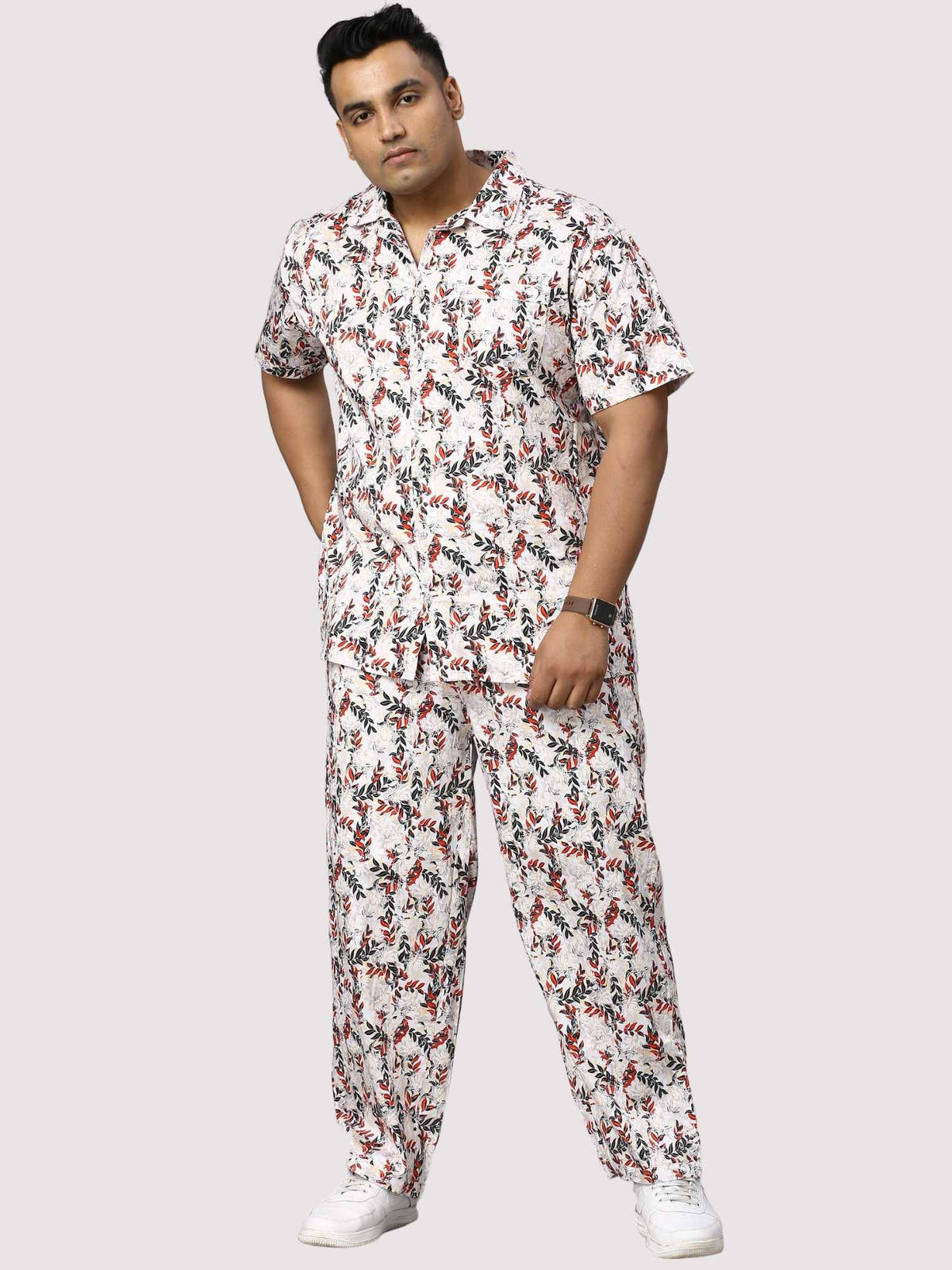 Petal Wand Digital Printed Full Co-Ords Men's Plus Size - Guniaa Fashions