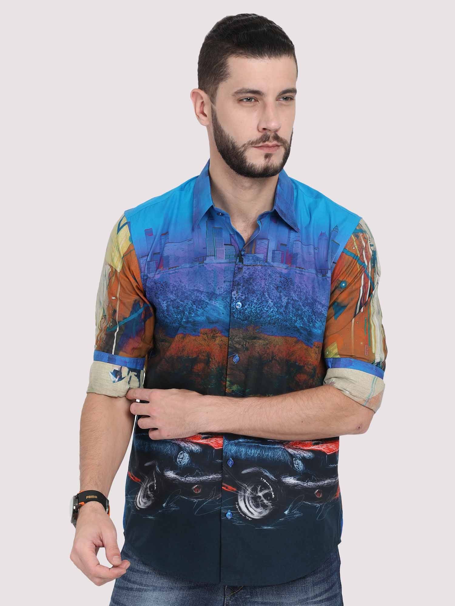 Placement Car Party Wear Shirt - Guniaa Fashions