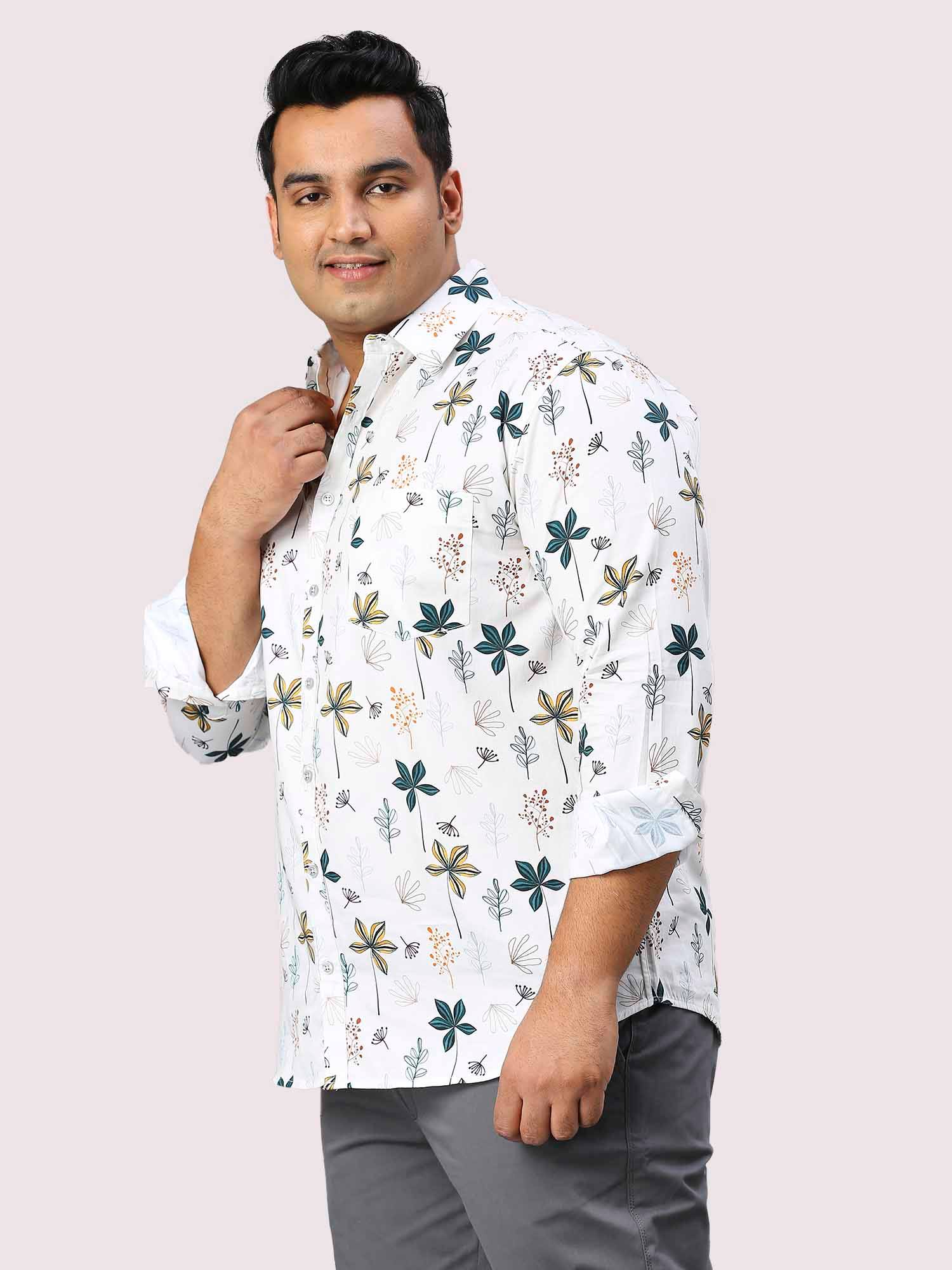 Posy Digital Printed Full Sleeve Shirt Men's Plus Size - Guniaa Fashions