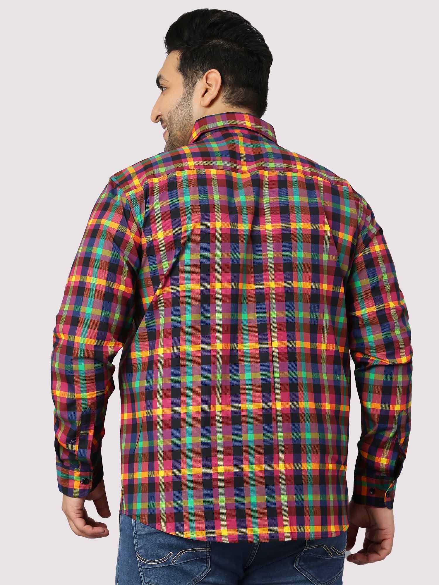 Red & Blue Checks Men's Plus Size - Guniaa Fashions